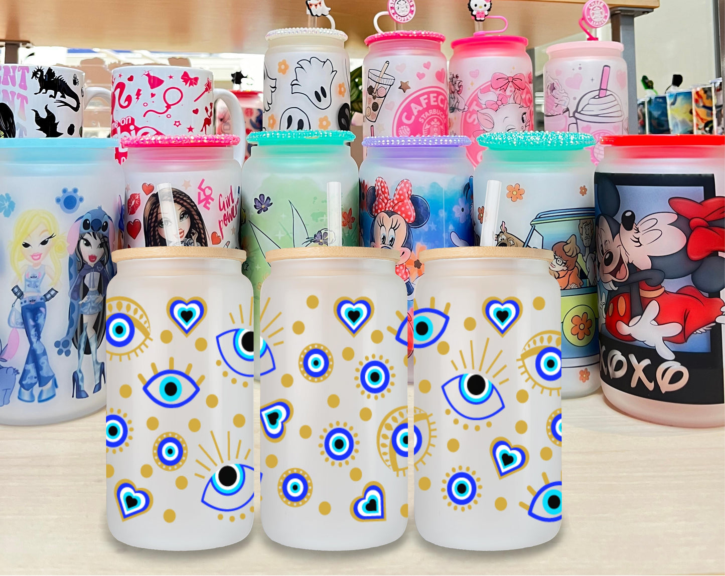 Blue Evil Eye Glass Cup (3)