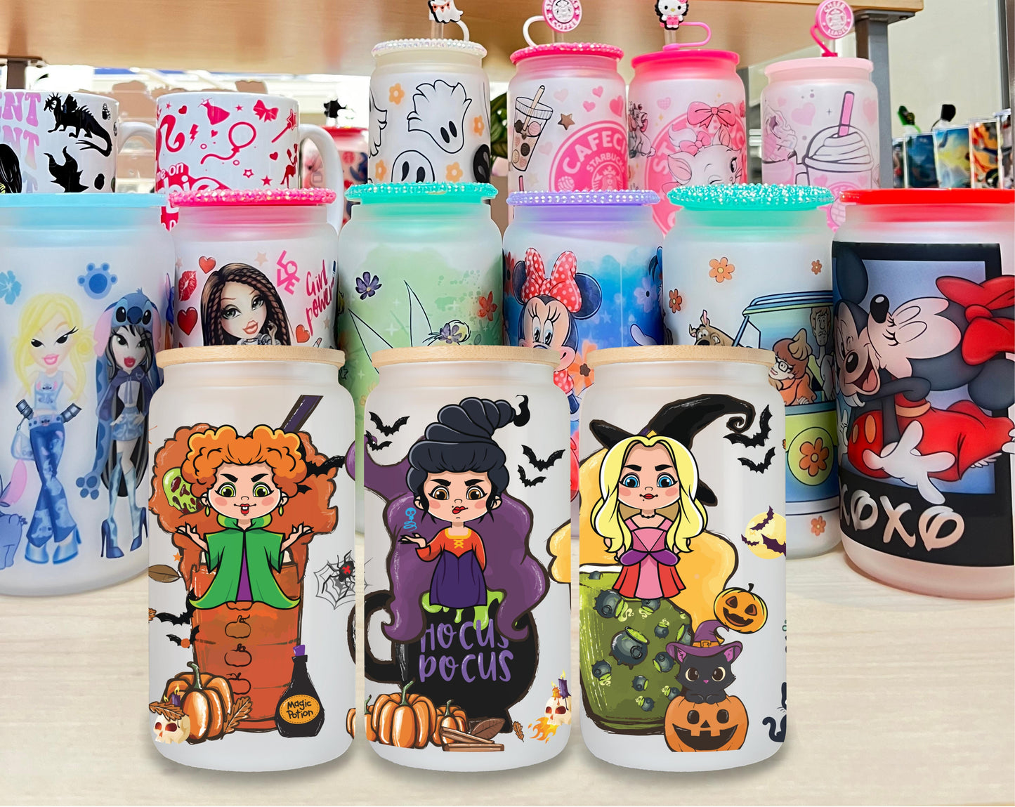 Hocus Pocus Chibi Glass Cup