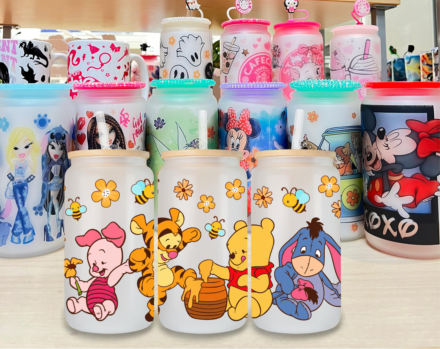 Pooh Glass Cup
