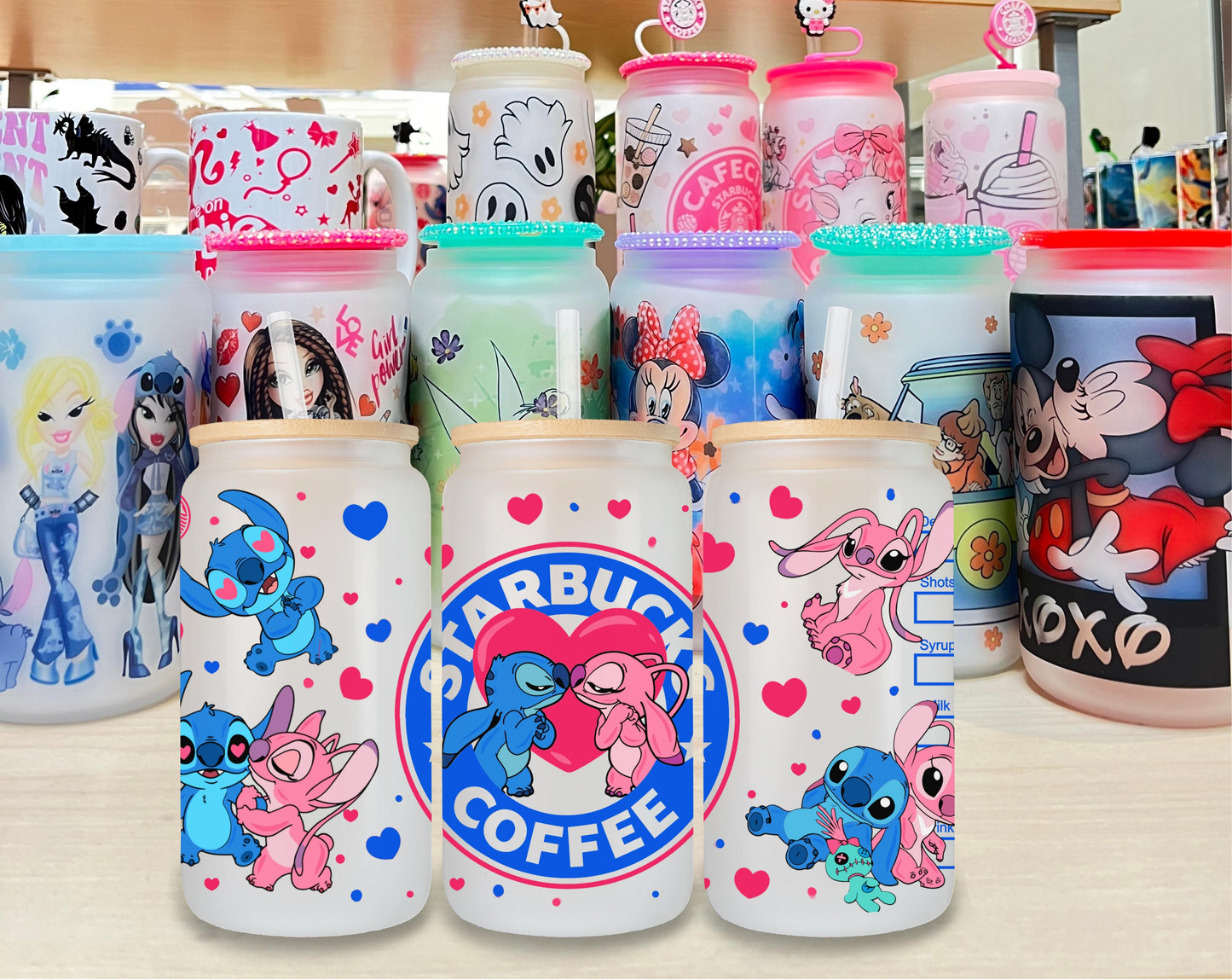 Stitch Starbees Glass Cup (2)