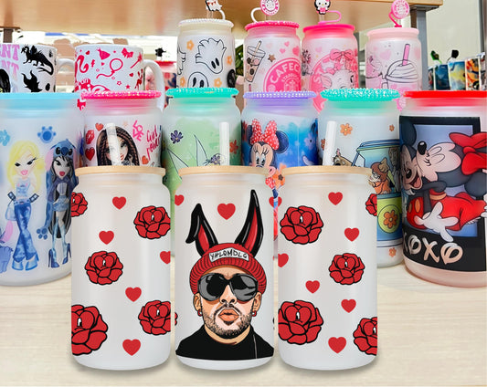 Bad Bunny 2 Glass Cup