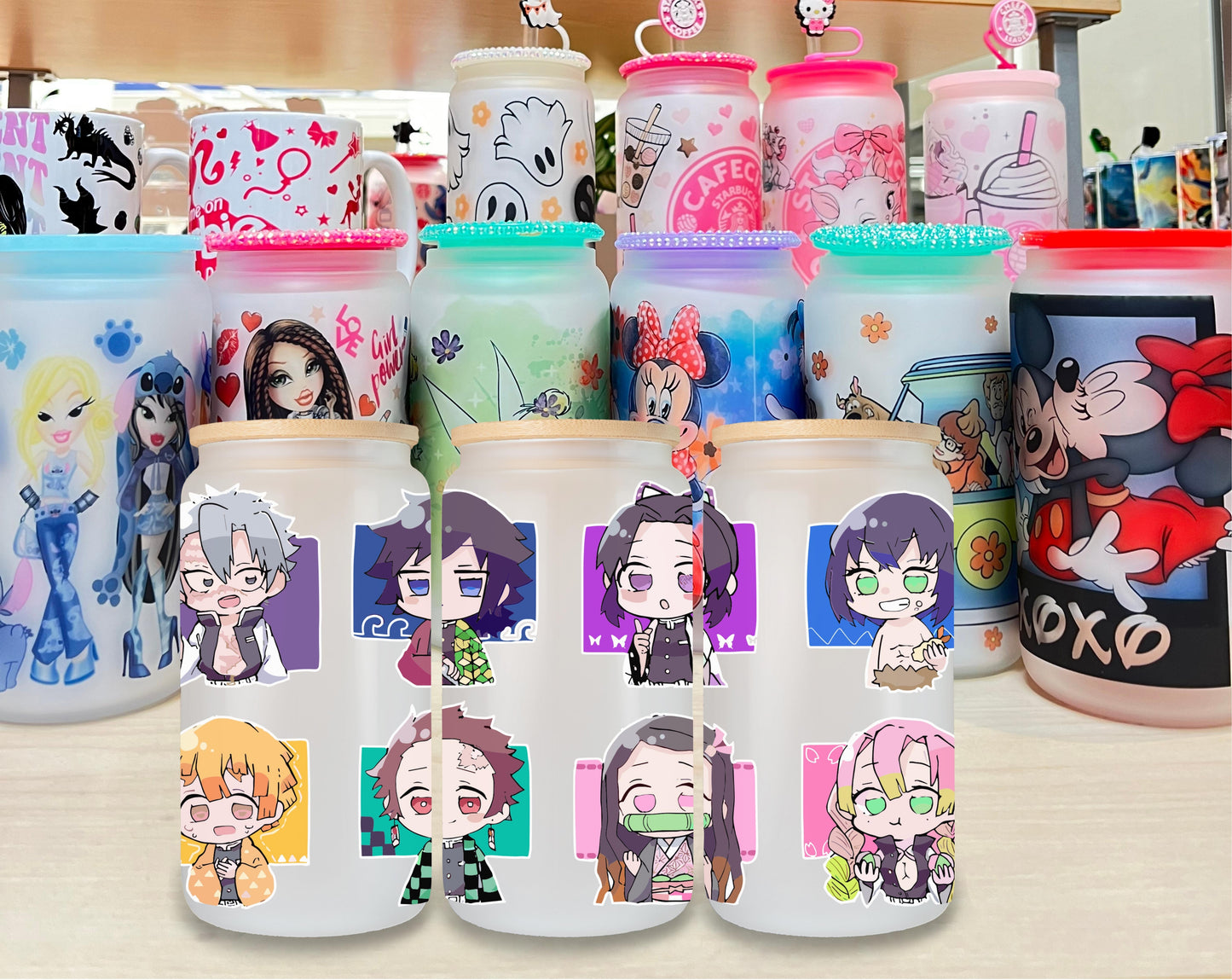 Demon Slayer Chibi Glass Cup