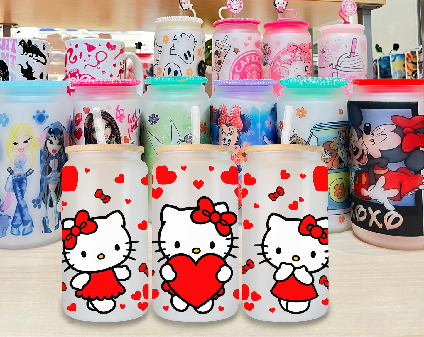 Hello Kitty 4 Glass Cup