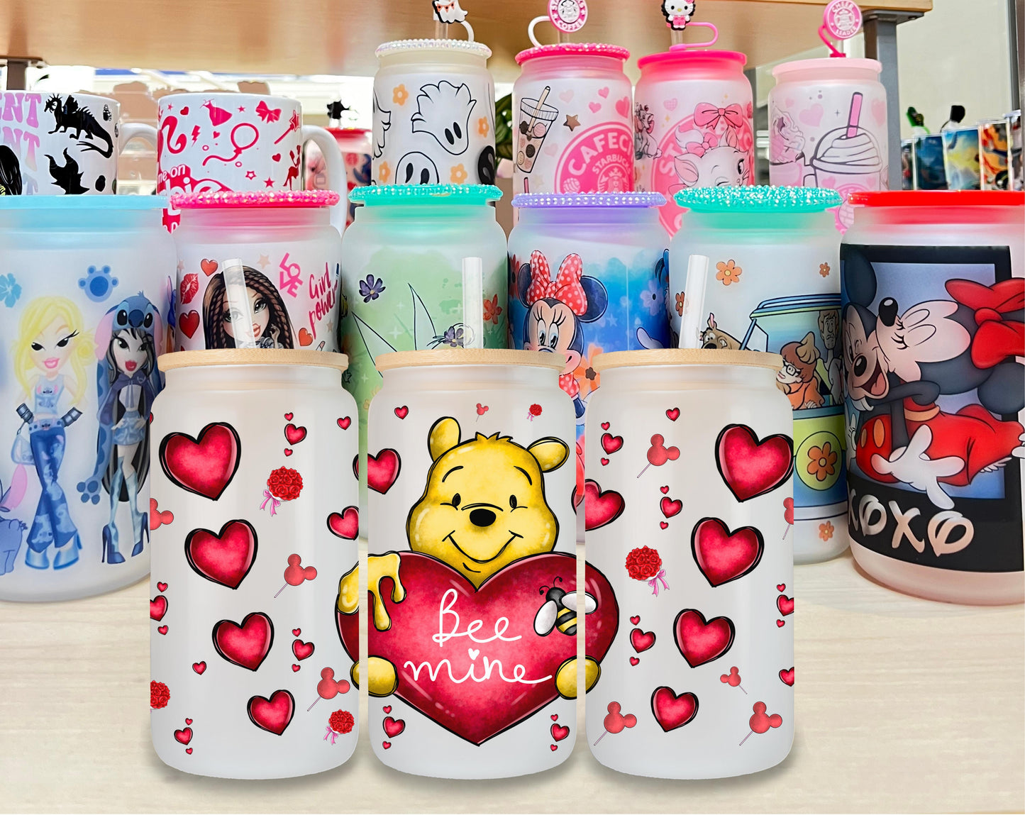 Pooh 3 Glass Cup