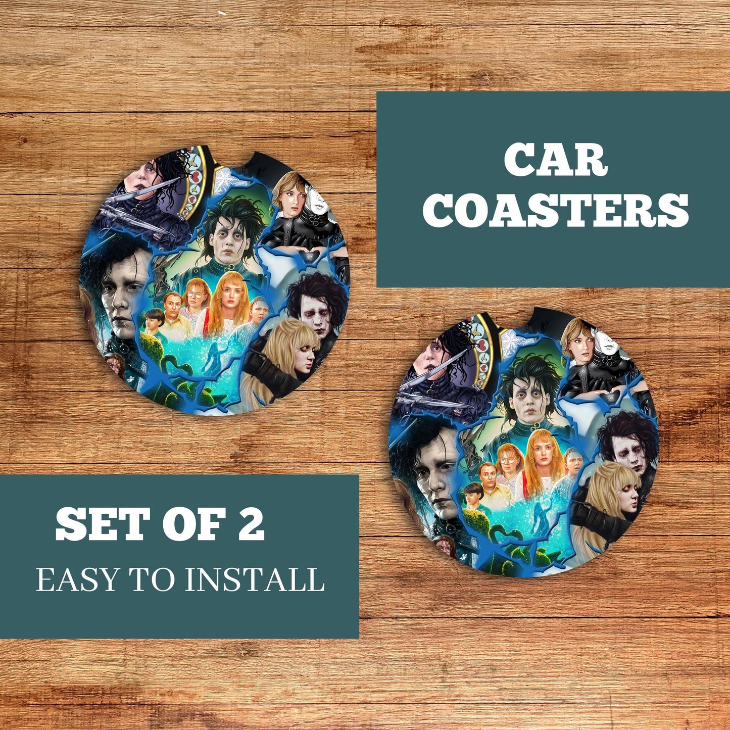 Scissor Hands Car Coaster