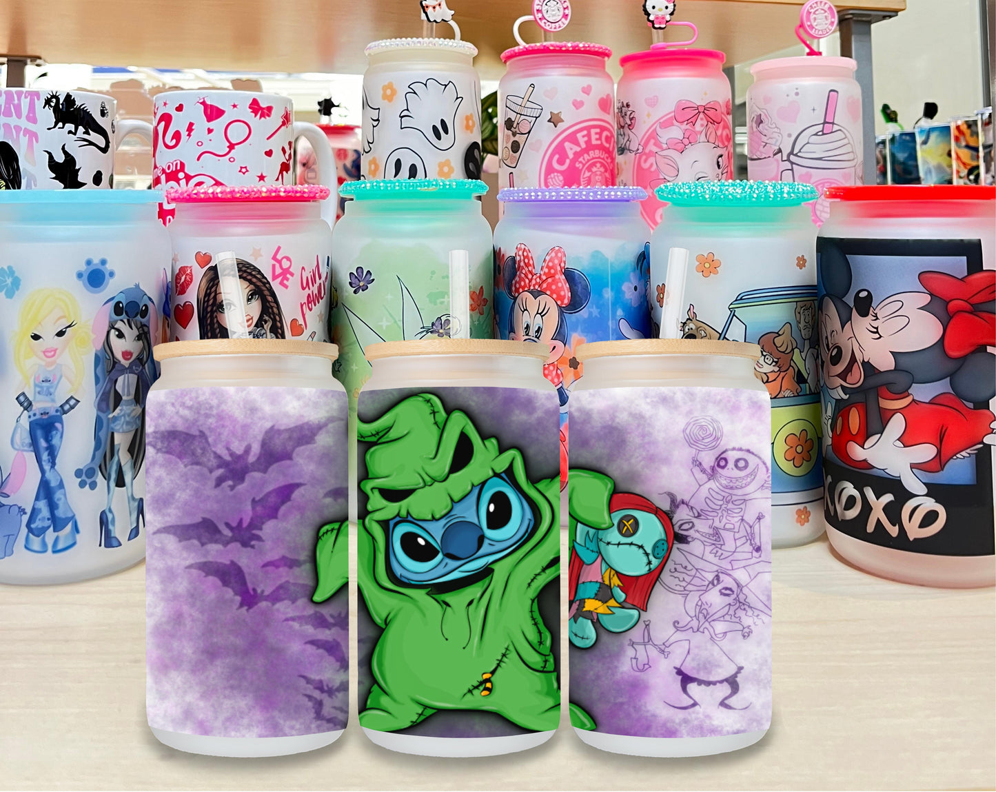 Stitch Oogie Boogie Glass Cup