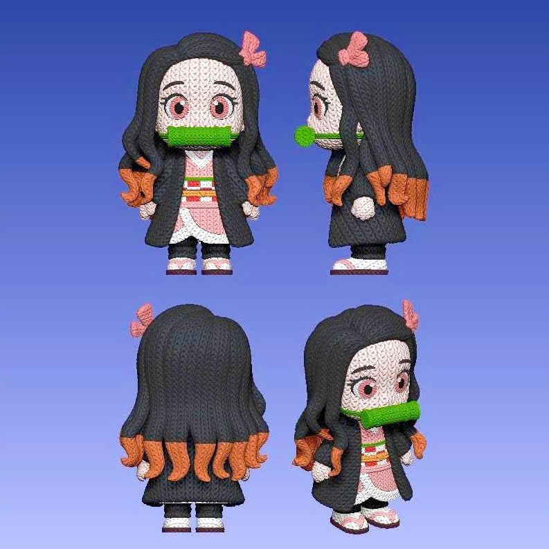 Crochet Style Demon Slayer 3D Figure
